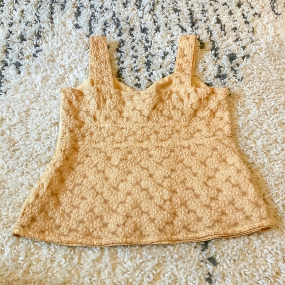 SOLD Vintage Liz & Co Pastel Embroidered Sleeveless Top - Picture 7 of 9